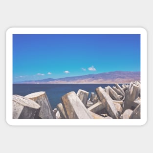 Sea wall, Oman Sticker